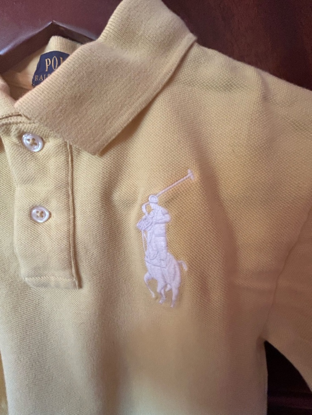 Polo Ralph Lauren (Size Medium 10/12) kids Pastel Yellow Big Pony Short Sleeve